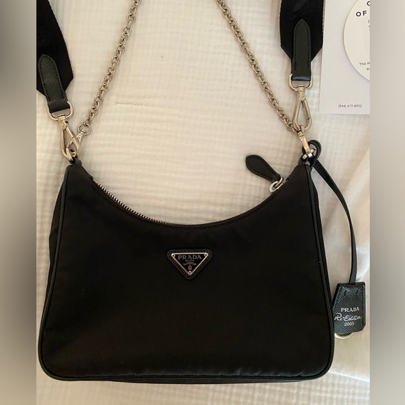 Prada Nylon Re-edition 2005 Shoulder Bag black - Picture 7 of 16